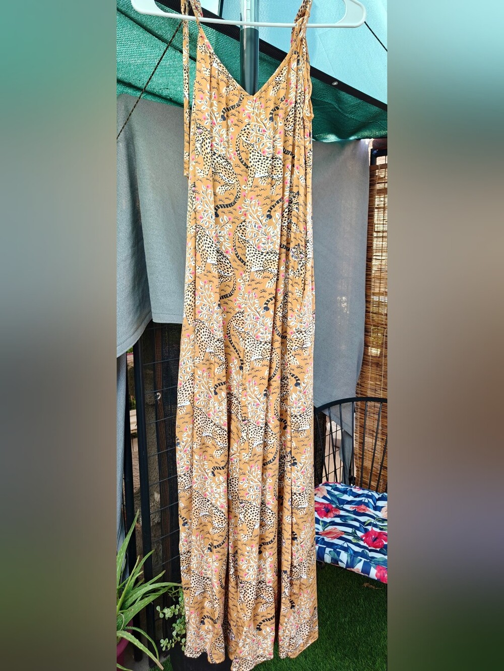 Like New Printfresh Satin Jaipur Jumpsuit, S/M - Picture 5 of 7